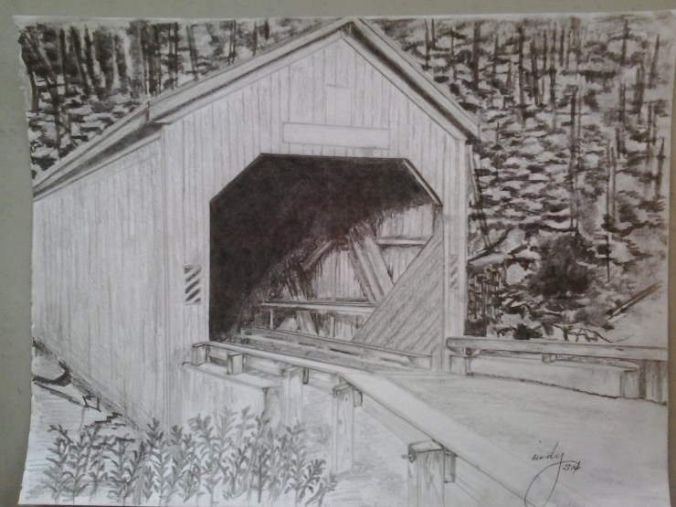 Covered Bridge (pencil sketch)